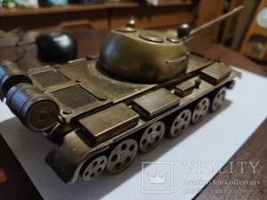 Tank model T-43 of the Second World War of the USSR. Handmade.Vintage Exclusive. - Picture 1 of 6