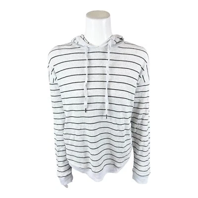 Acogedora sudadera con capucha térmica a rayas Koolaburra by UGG Top plateada talla pequeña Foto 1 de 2