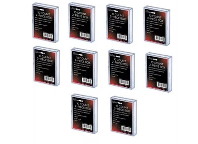 10 Ultra Pro 2 Piece Plastic Card Storage 2 Piece Box 10 Ct Size Slider Box New - Image 1 of 2