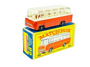 Matchbox Lesney No. 68 Orange Mercedes Coach w/E4 Style Box - Picture 1 of 12