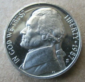 1987-S (FS) JEFFERSON PROOF (DETERIORADO), PASOS COMPLETOS, DETALLES MS++, CIRCULADO - Imagen 1 de 2