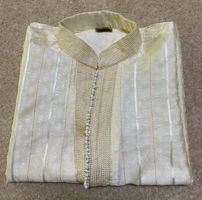 Indian Men's Wear Kurta Pajama Set Size M Slim fit Wedding Ethnic - Image 1 of 4
