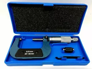 MICROMETRO ANALOGICO CENTESIMALE PER ESTERNI 25-50 MM CALIBRO SPESSIMETRO - Foto 1 di 5