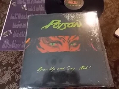 POISON OPEN UP AND SAY AHH LP OPEN SHRINK WRAP NM/EX+ - Image 1 of 4