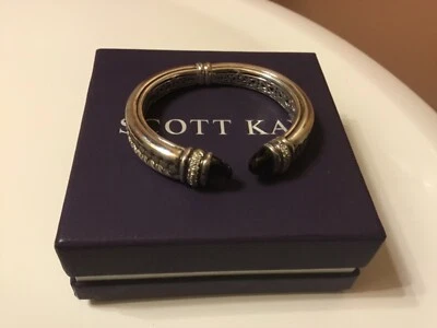 PULSERA SCOTT KAY MUJER DAMAS DIAMANTE CUARZO AHUMADO .925 ESTERLINA ¡106 GRAMOS!! Foto 1 de 4