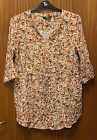 Ladies Patterned Tunic Top From Isle Size 14 Bust To 42? Length 31? 2 Pockets