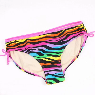 ARIZONA JEAN CO NIÑAS ARCO IRIS RAYAS BIKINI PANTALONES DE NATACIÓN TALLA 10 O 16 1/2 NUEVO SIN ETIQUETAS Foto 1 de 2