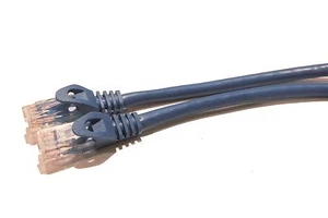 Paquete de 2 cables de conexión de cable Ethernet Cat6 Cat 6 azules sin enganches UTP RJ45 - Imagen 1 de 1