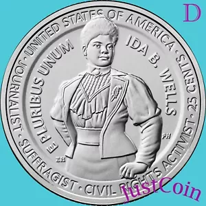 2025-D IDA B. WELLS AMERICAN WOMAN UNCIRCULATED QUARTER - Picture 1 of 2