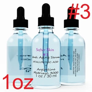 #3 1 OZ Argireline Matrixyl 3000 péptido crema para rostro ácido hialurónico suero - Imagen 1 de 2