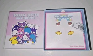 Fine Silver Plated Hello Kitty And Friends Earrings 2 Pairs! NEW in Gift Box - Picture 1 of 5