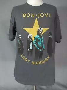Bon Jovi Shirt Men's Large Gray Lost Highway band concert tour North America - Picture 1 of 10