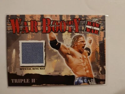 Tarjeta reliquia Fleer WWF Rar Is War Triple H 2001 anillo mate HHH WWE Paul Levesque NXT Foto 1 de 2