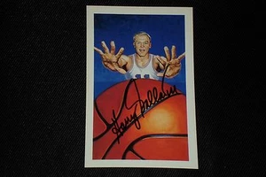 HARRY GALLATIN SIGNED AUTOGRAPHED BASKETBALL HALL OF FAME RON LEWIS POSTCARD - Picture 1 of 1