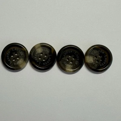 4 Lauren Ralph Lauren Blazer Plastic Tortoise Replacement Buttons - Image 1 of 3