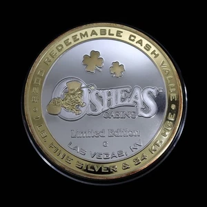 O’Sheas Casino 1lb .999 Silver Strike Limited Ed #263 $200 Redeemable RARE - Picture 1 of 13