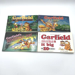 Vintage Garfield Paperback Book Lot 4 Pieces 1970s 1980s Comic Strip Collection - Imagen 1 de 9