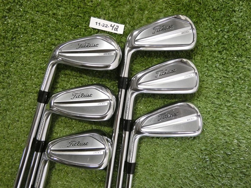 Titleist 2023 T200 Forged Left Hand Irons 5-P AMT Black R300 Regular Steel Mint - Image 1 of 4