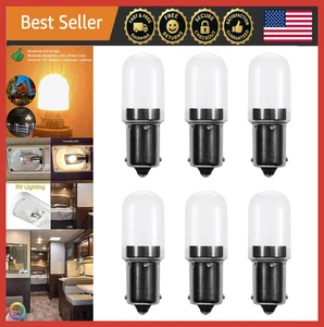 12V LED Bayonet Bulbs 1156 S8, Warm White 2700K, Outdoor RV Path Lights, 6 Pack - Picture 1 of 7