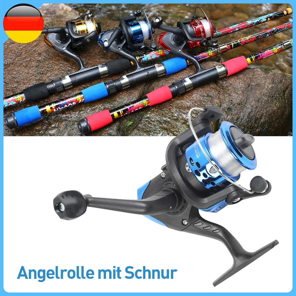Angelrolle Mini Spinnrolle Angel Rolle klein 1BB Kugellager mit 8lbs Angelschnur - Bild 1 von 4