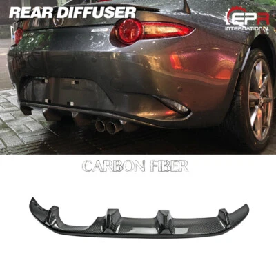 For Mazda MX5 ND5RC Miata Roadster FA Style Carbon Rear Bumper Diffuser Lip Kits — 第 1/4 张图片