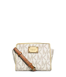 Michael Kors Selma Mini in SignatureMK Logo Brown - Picture 1 of 4