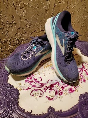 Brooks Womens Ghost 11 Road Running Shoes Navy/Grey/Blue. Size 11 - Image 1 of 4