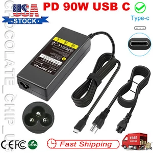 90W USB-C Type-C AC Charger for Dell Latitude 5320 5400 5401 5410 5411 5420 5500 - Picture 1 of 13