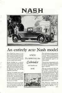 Vintage Nash Cabriolet 1927 SIX The Special Cabriolet Original Car Advertisement - Picture 1 of 6