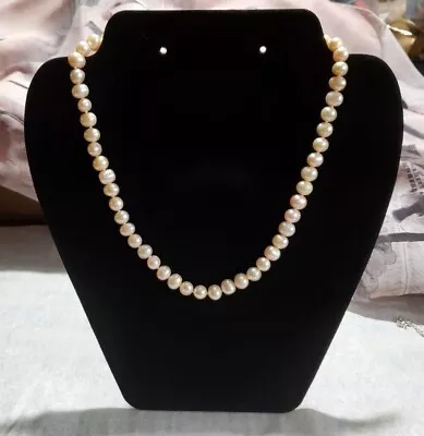 Genuine Pearl 16" Necklace 18K GP - Image 1 of 4