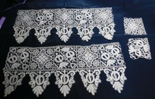 2 Antique Lace Pieces 18 " Long Each By 7 1/2 wide ,Gorgeous Edwardian~Schiffll?