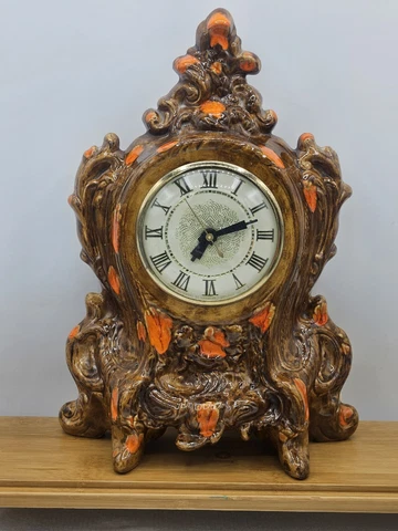 Vtg Lanshire Working Electric Mantle/Table Clock Porcelain Tested & Made In USA Cover