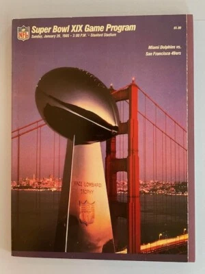 Super Bowl XIX  (19)  NFL Program - Jan 20, 1985  - Dam Marino vs Joe Montana - Image 1 of 2
