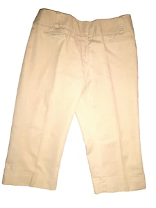 APT 9 ~Women’s Beige/Tan Capri Pants~ Cuffed ~ Size 4P~ 1 Small Pocket  - Picture 1 of 5