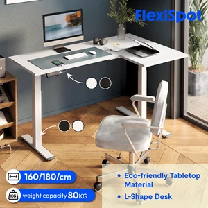 FLEXISPOT Pro Corner Desk Dual Motor L Shaped Computer Electric Standing Desk - Picture 1 of 54