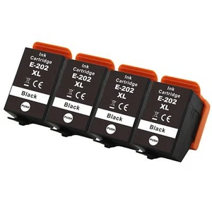 4 Black XL Printer Ink Cartridges for Epson Expression Photo XP-6000 & XP-6100 - Picture 1 of 3