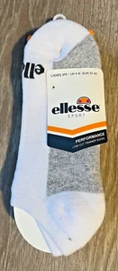 Ellesse Womens Elasticated Ankle 3 Pairs Socks Ladies Trainer Low Cut Sock Pack - Picture 1 of 2