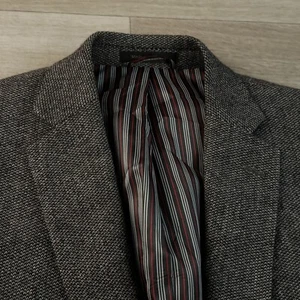 IZOD Blazer Men's 42L Gray Wool Two Button Double Vented Notch Lapel Sport Coat - Picture 1 of 17