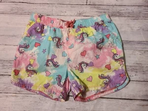 Children's Place Girls Unicorn & Rainbows Shorts Size 10 - Picture 1 of 3