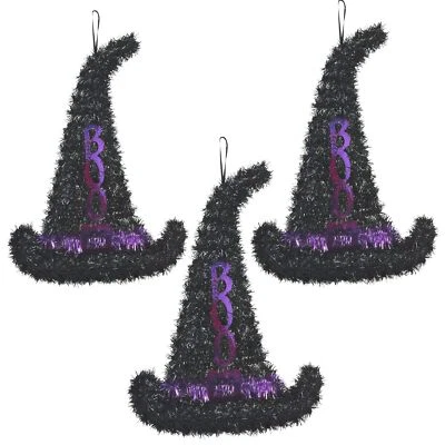 Sombrero de bruja de oropel AUS decoración de letrero colgante, 15,5 x 11,5 pulgadas (Púrpura) Orn... Foto 1 de 4
