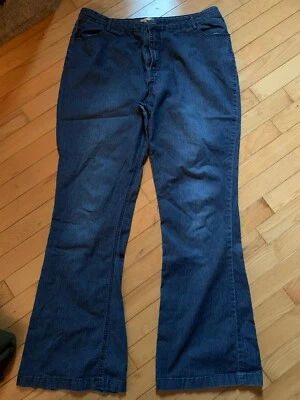 Bonitos Vaqueros Usados Al-Farah Talla XL Azul Bootcut Bellbottom Mujer  Foto 1 de 2