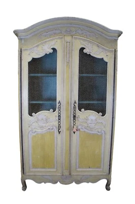 Antique 18th C. Country French Provincial Linen Press Wardrobe Armoire Cabinet - Image 1 of 4