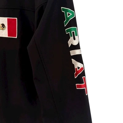 Ariat Children's New Team Softshell Mexico Flag Black Sleek Stretch Jacket XXL - Image 1 of 4
