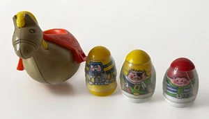 Lot Vintage 1970s Weebles Ranch Horse, Pirate, Sailor, Scuba Diver Toy - Picture 1 of 14