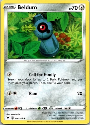 Beldum - SWSH04: Vivid Voltage 116/185 - Common - NM Pokémon TCG - Image 1 of 2