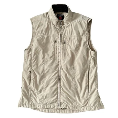 SCOTTEVEST SeV Travel Vest Mens Large TEC Beige Khaki Utility Multi Pocket READ - Image 1 of 4
