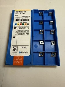 Korloy Carbide Inserts CCGT060202-AK CCGT21.50.5-AK H01 Qty 10 - Picture 1 of 4