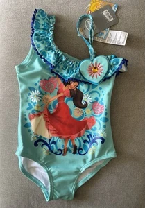 Disney Store-Elena of Avalor-One Piece Swimsuit-Girl Size 4T-NEW - Picture 1 of 6