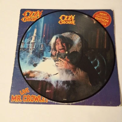 OZZY OSBOURNE 1982 PICTURE DISC Vinyl Record MR CROWLEY LIVE Collectors Edition - Image 1 of 4