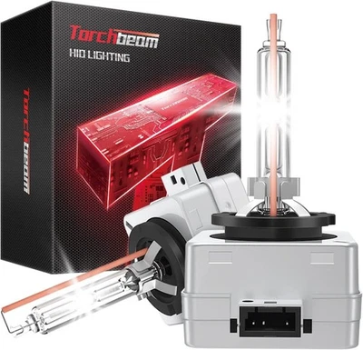 Torchbeam D3S HID Headlight Bulbs 6000K 45V 35W Pair New Open Box - Image 1 of 4